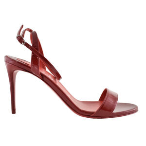 Christian Louboutin Loubigirl 85 Loubi Red Pat Ankle Strap Sandal Heel Pump 40